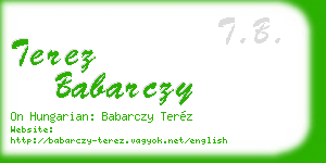 terez babarczy business card