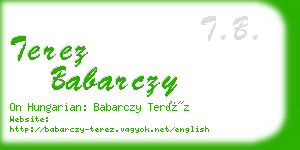 terez babarczy business card